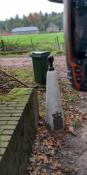 Grenspaal 209 met (stukje) GPS